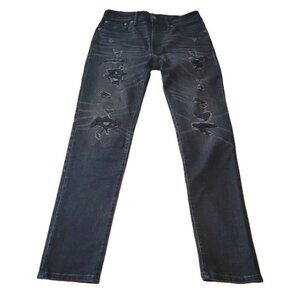 American Eagle AirFlex+ Black Distressed Skinny Jean  31x30 - NWOT